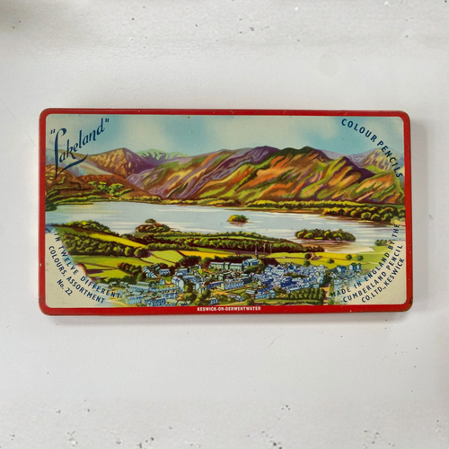 Vintage Lakeland Colour Pencils Tin Box